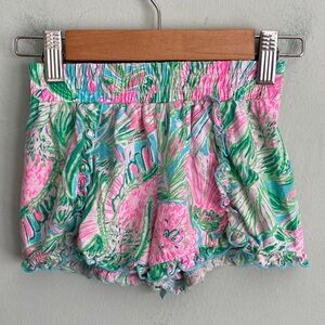 Lilly Pulitzer Girl’s Colorful Tropical Print Shorts Size Small Size 4-5